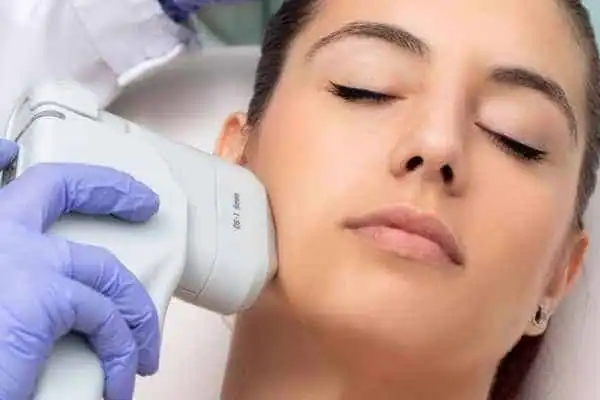 Image of woman having HIFU Borehamwood treatment