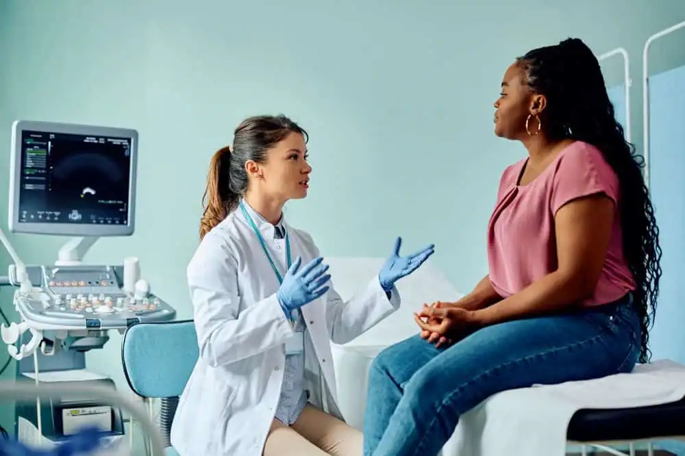 Woman have consultation about vaginal laxity Borehamwood